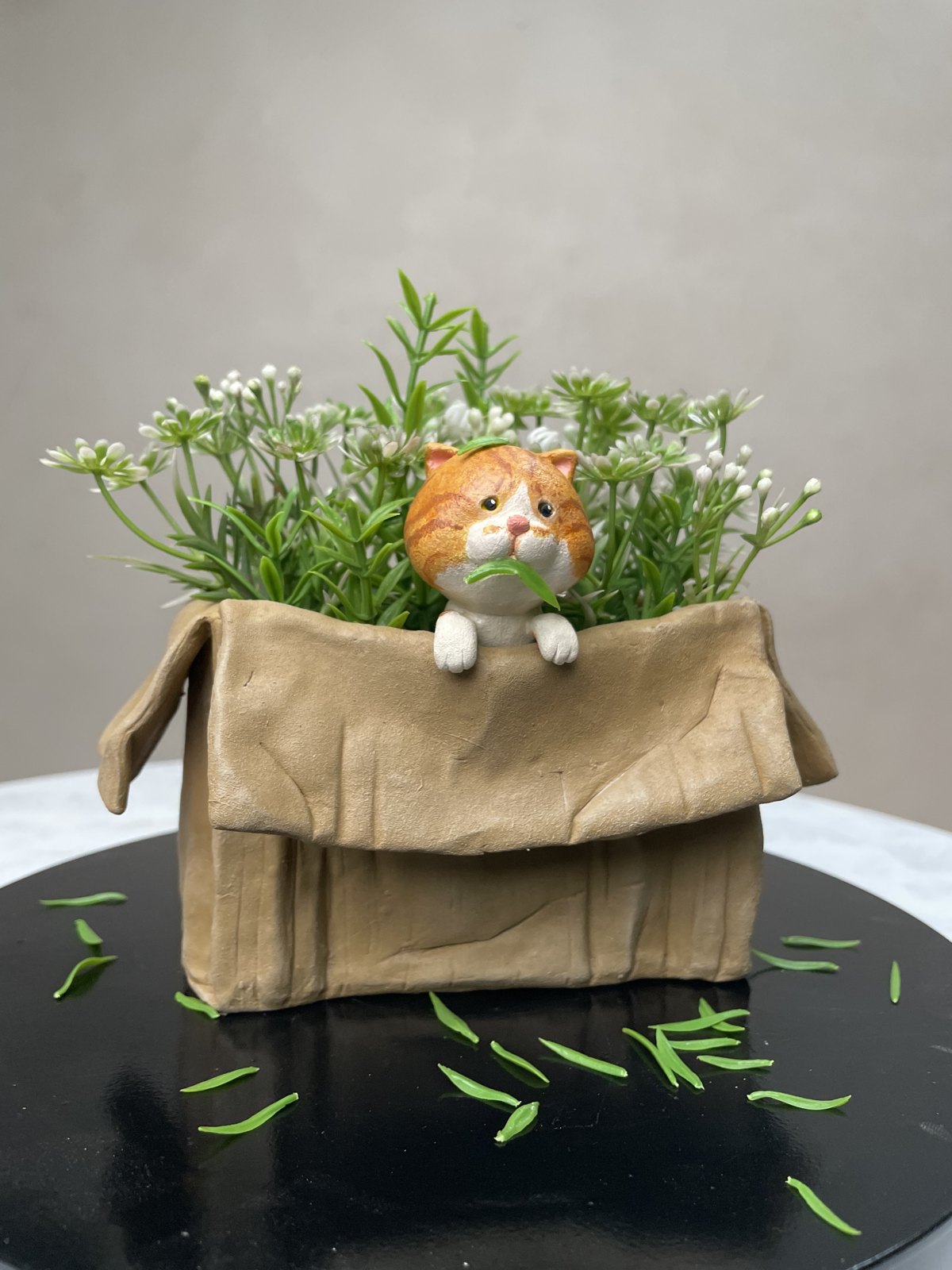 Chậu cây in 3D giả gốm mèo HAHA